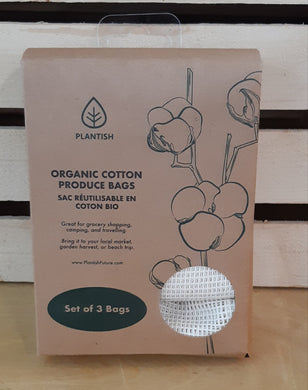 Organic cotton produce bags