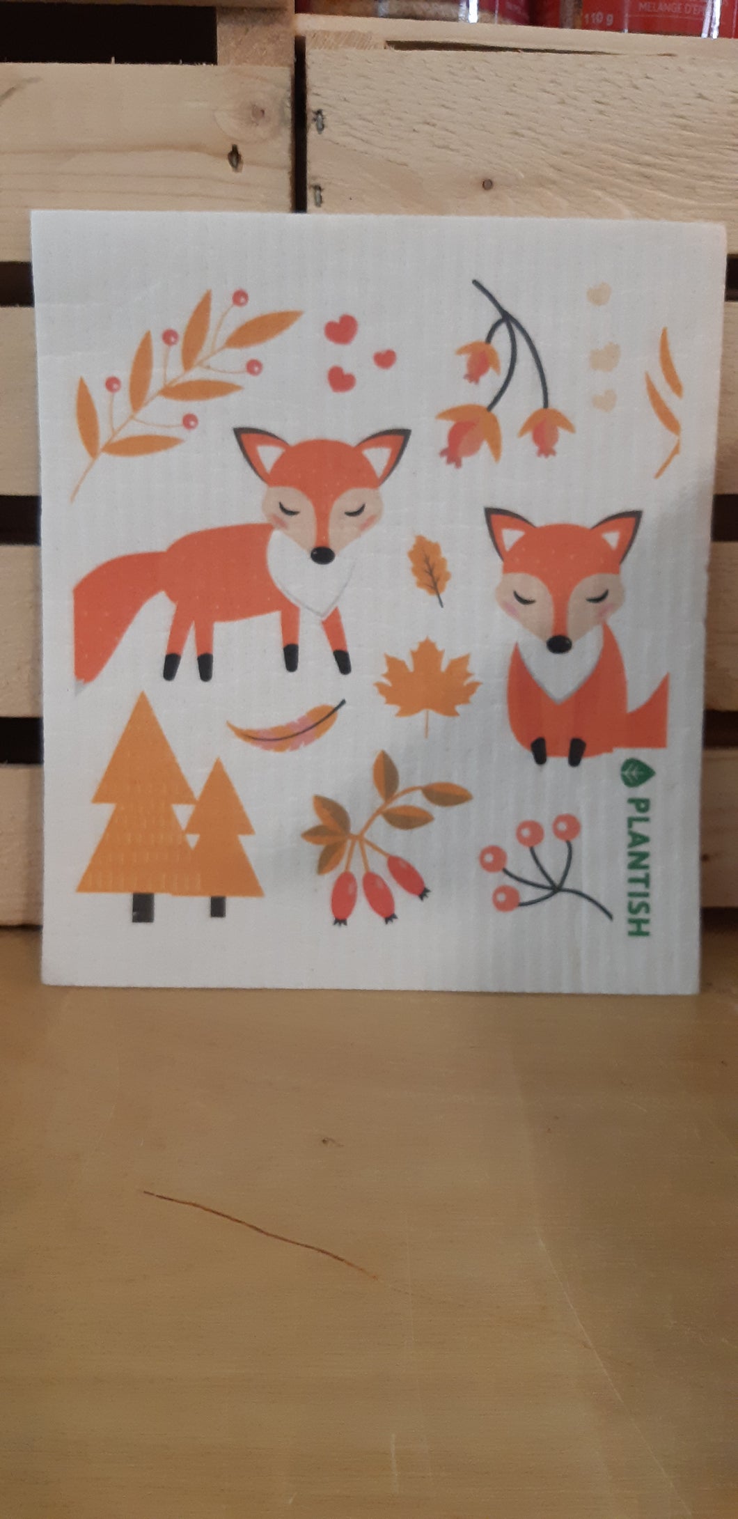 Swedish sponge cloth foxes