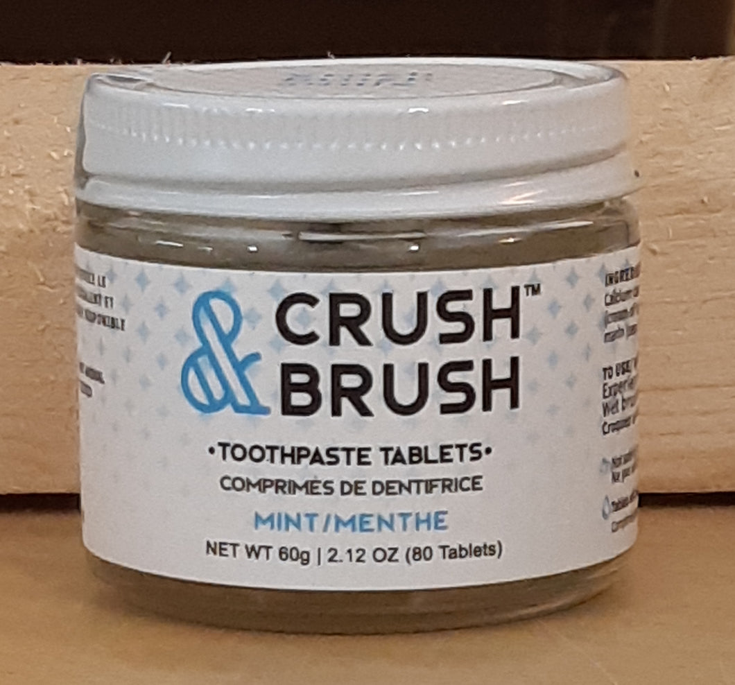 Crush and brush toothpaste mint