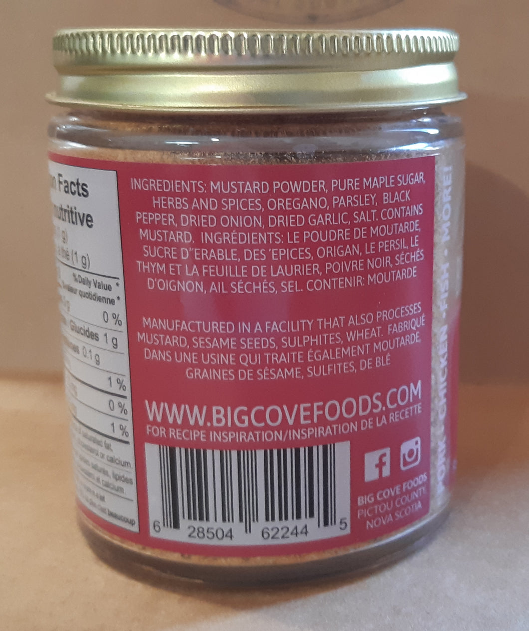 Maple mustard harmonizer- big cove foods 95g
