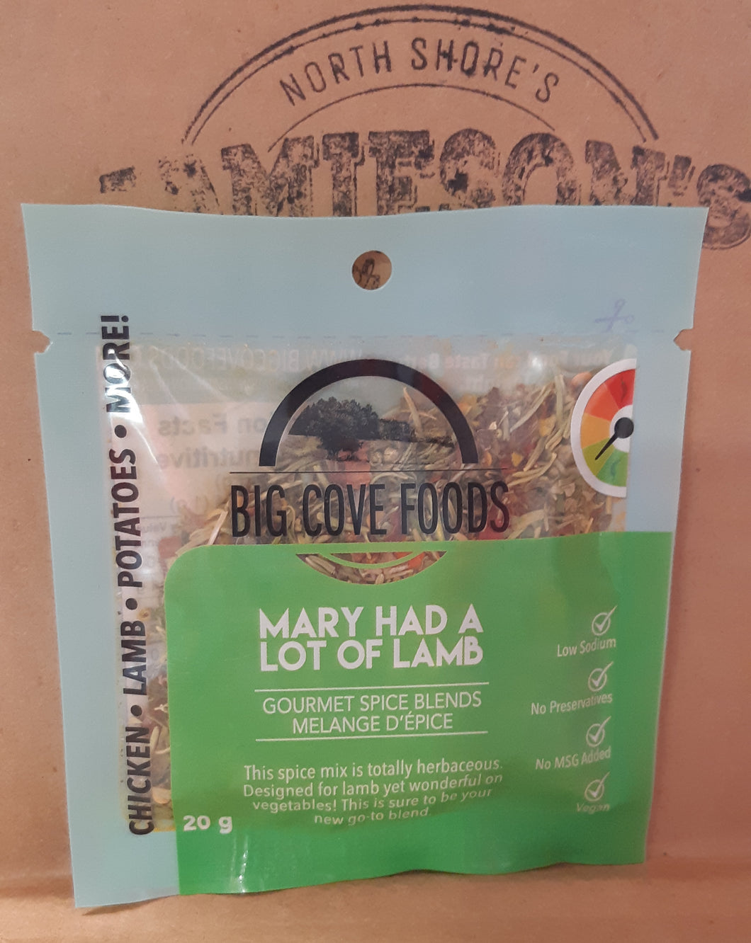 Mary Had Alot Of Lamb packet - Big Cove Foods