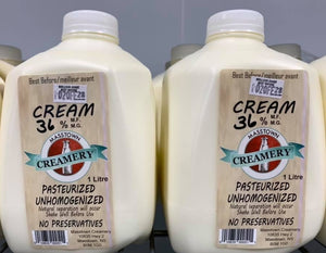 Cream 20-30% varies weekly 1L  Masstown Creamery